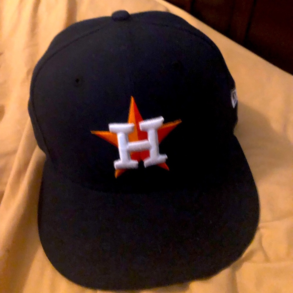 Houston Astros fitted hat.